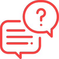 A red background with a black border.